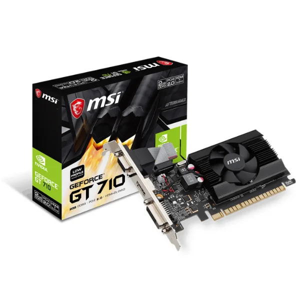 Placa De Video Nvidia Msi Afterburner Low Profile GT 710 2GB DDR3