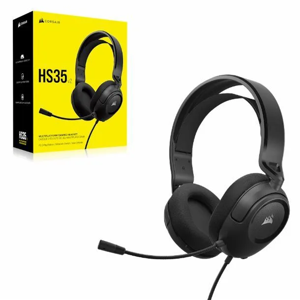 Auricular Gamer/PS4/PC Corsair Black 3.5mm HS35V2 — foto 3