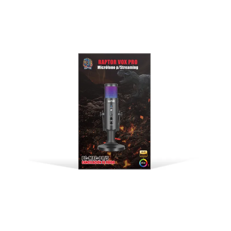 Periféricos Micrófono Raptor Vox Pro RGB Black RAP-MICRO-PRO-RGB-USB — foto 2