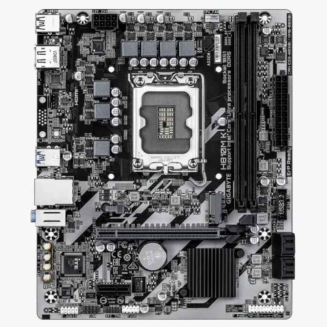 Motherboard Intel Gigabyte H810M K LGA 1851 — foto 3