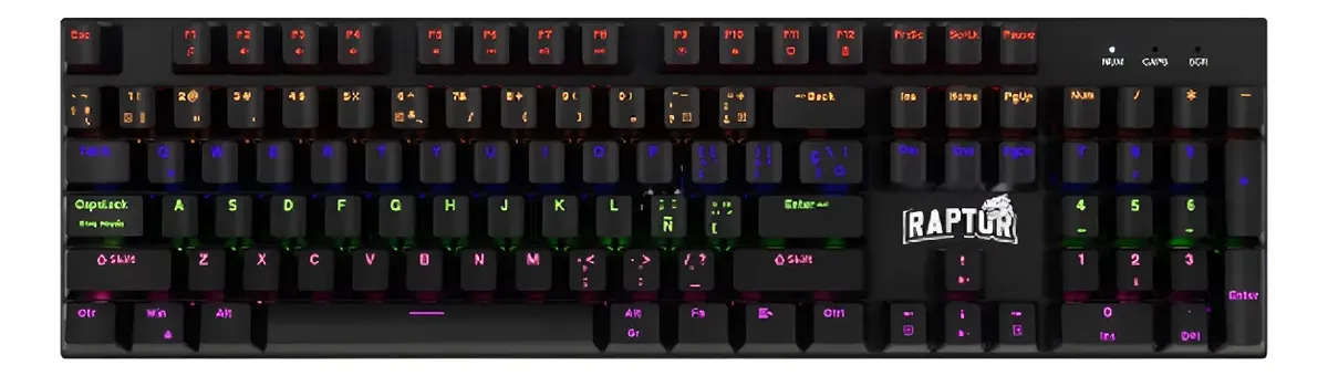 Periféricos Teclado Gamer Raptor Mecanico Red Outemu Black M104 — foto 2