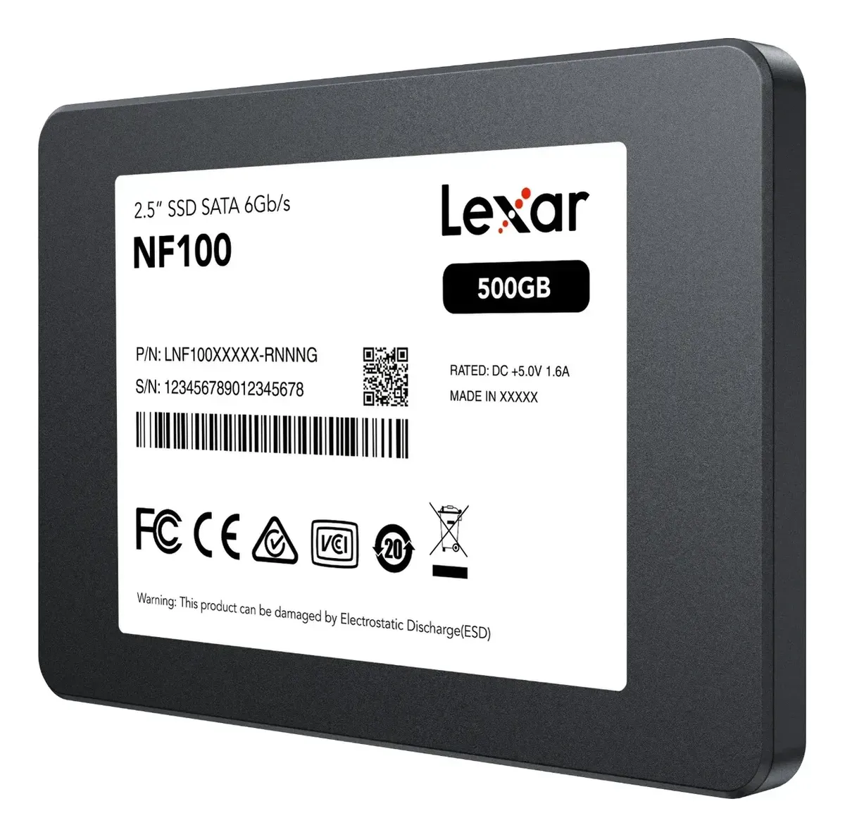 Disco Interno SSD LEXAR NF100 500GB 2.5” SATA III