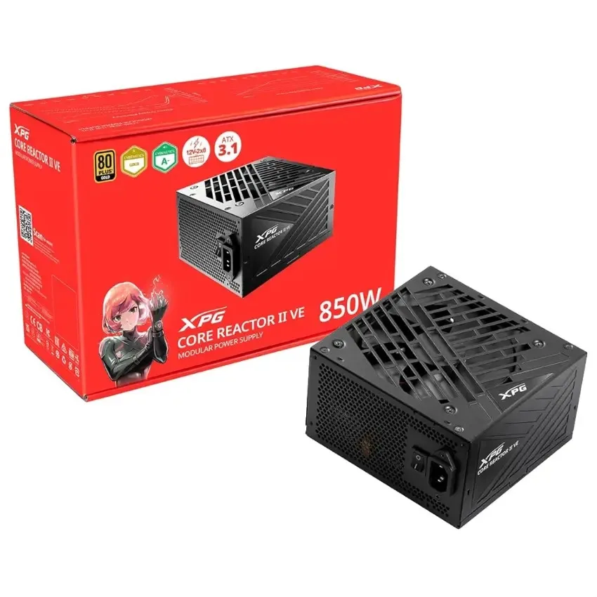 Fuente Certificada XPG 850W Core Reactor II VE 80 Plus Gold Full Modular COREREACTORIIVE850G-BKCAR — foto 7