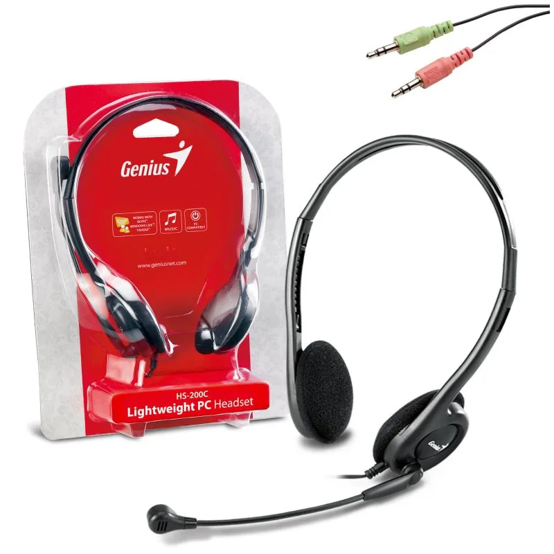 Auricular Gamer/PS4/PC Genius C/Mic Rebatible 2 Jack HS-200C