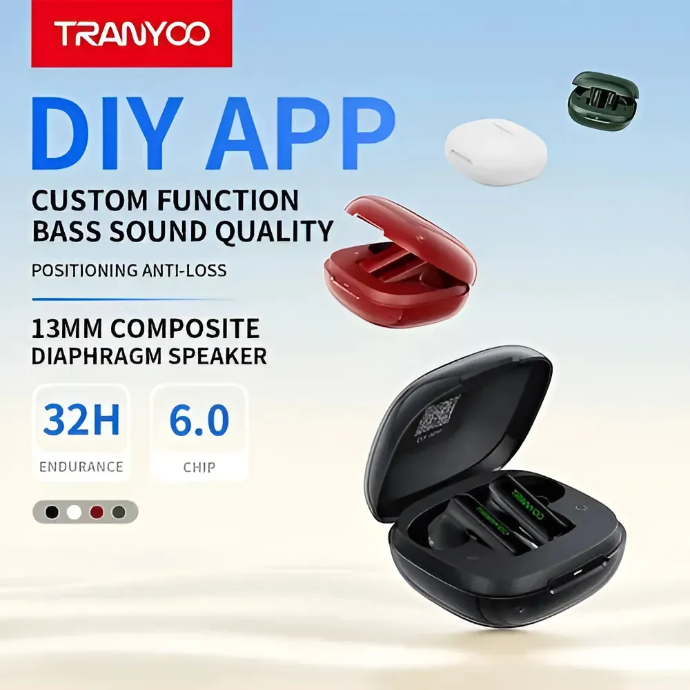 Auricular Bluetooth Tranyoo Bass White T-M01