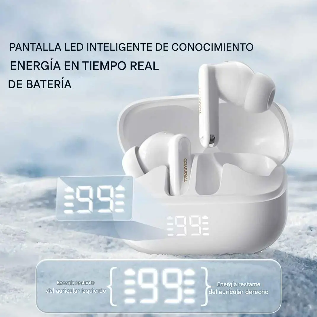 Auricular Bluetooth Tranyoo ANC Display T-M6