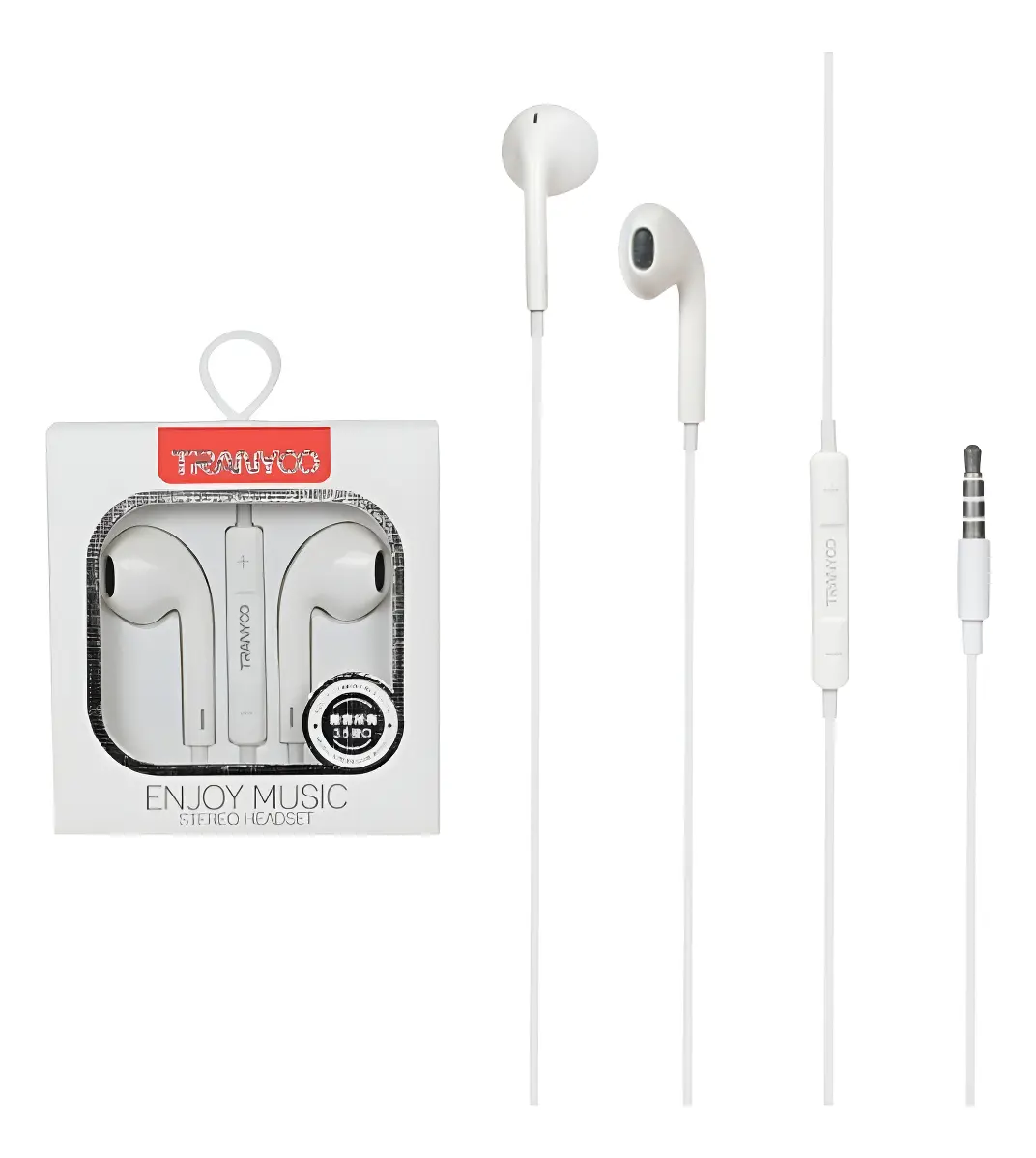 Auricular In Ear Tranycoo Plug White T-R12
