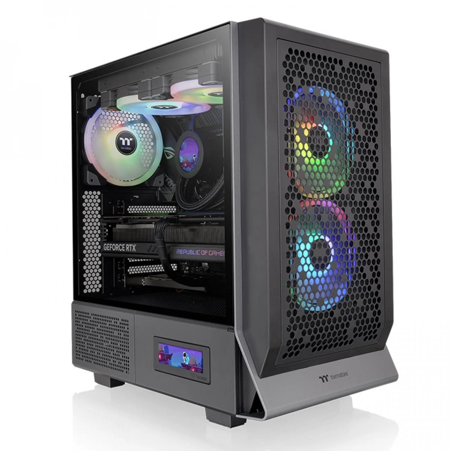Gabinete Thermaltake Ceres 300 Xl Tg Argb Black Tempered Glass — foto 8
